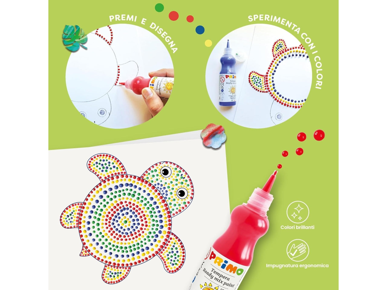 Primo kidskit set tempera puntinismo