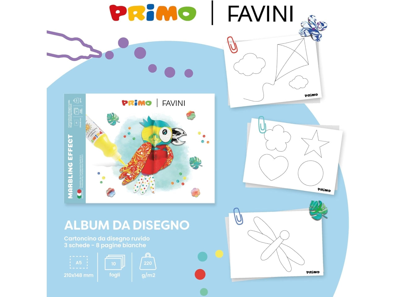 Primo kidskit set tempera marbling