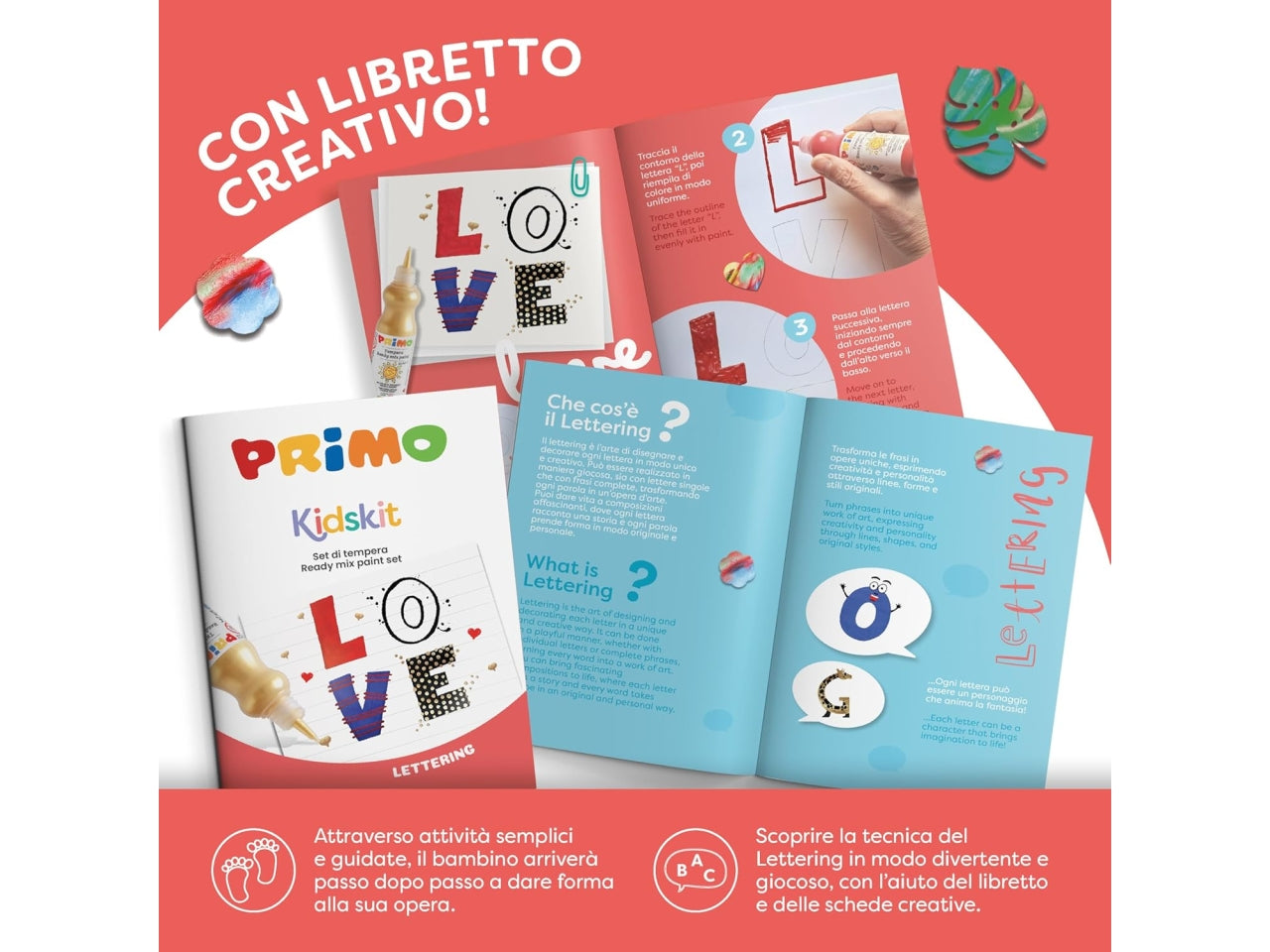 Primo kidskit set tempera lettering