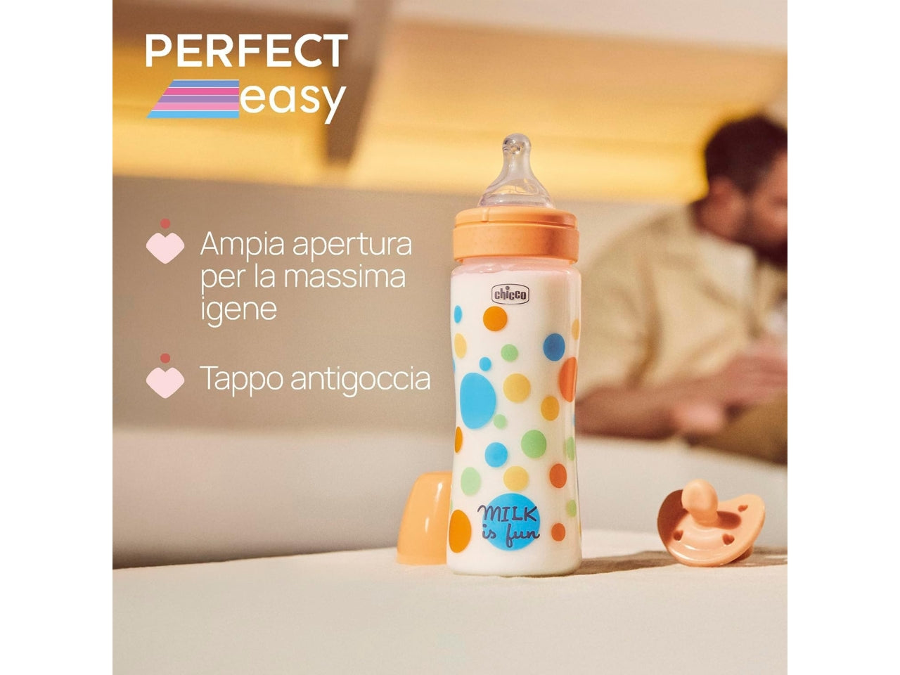 Chicco Biberon Perfect Easy Bimbo Silicone Da 330 Ml flusso rapido