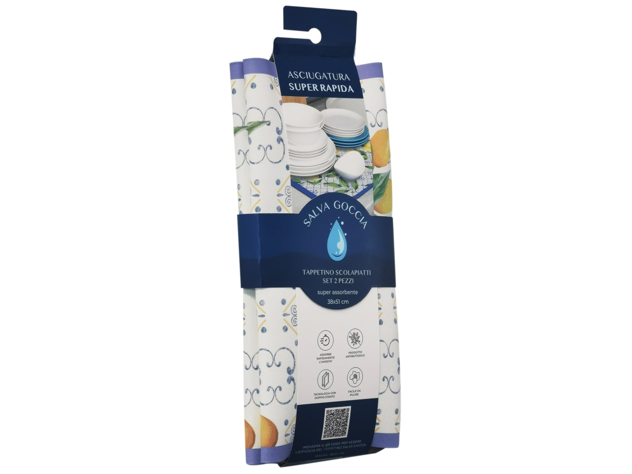 Salvagoccia 38x51cm  set 2 pezzi fantasie assortite