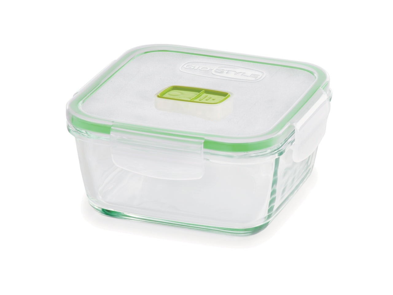 Conservo e riscaldo quadrato in vetro con coperchio 0,8L