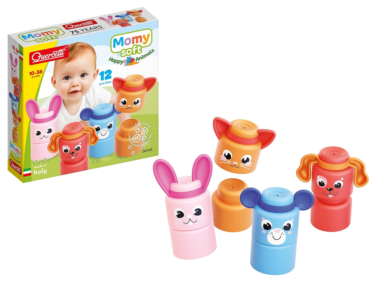 Momy soft happy animals-12 pcs