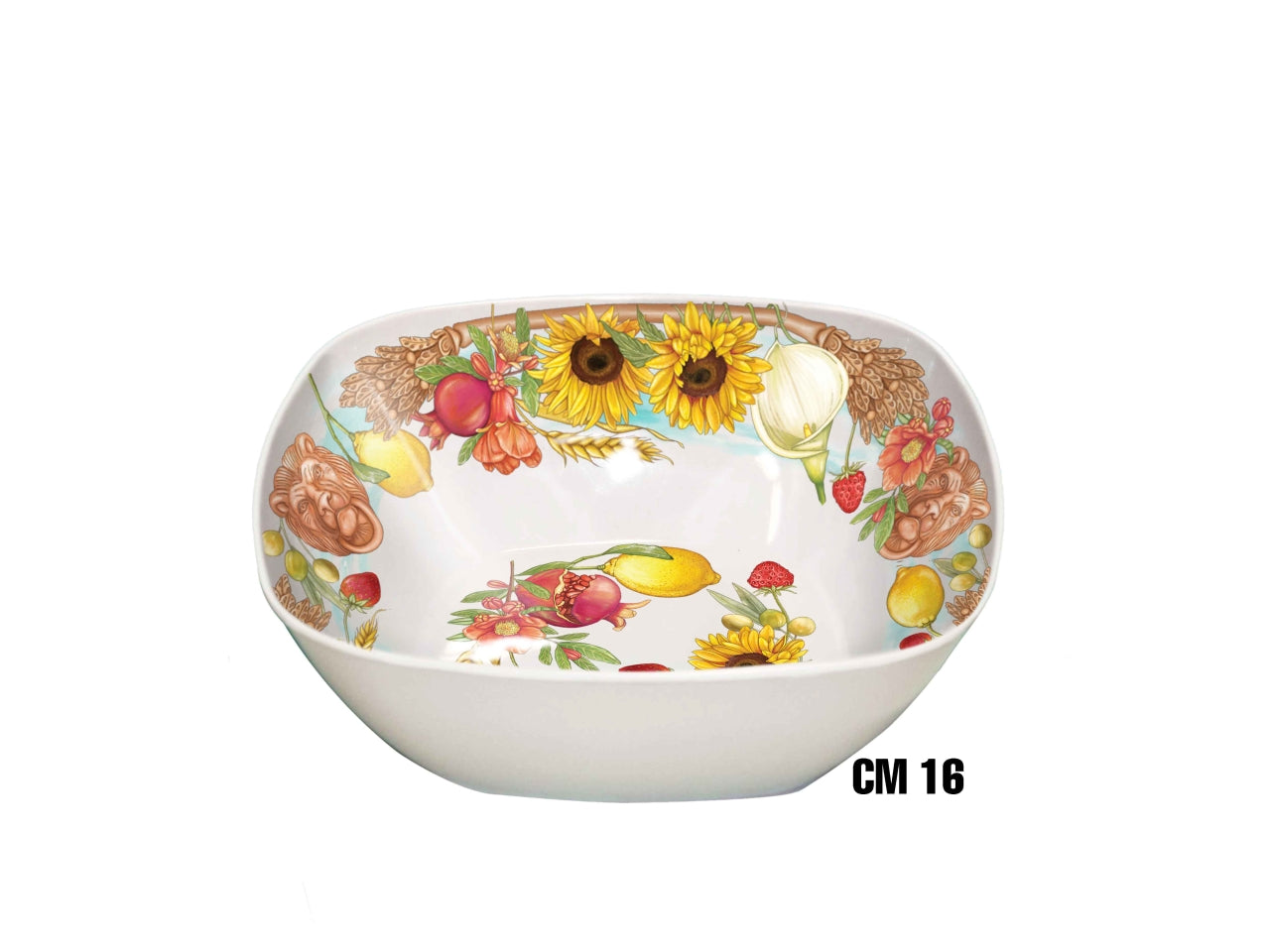 Terracotta cestino melamina quadrato 16cm