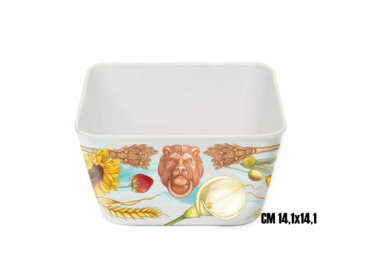 Terracotta cestino melamina 14x14cm