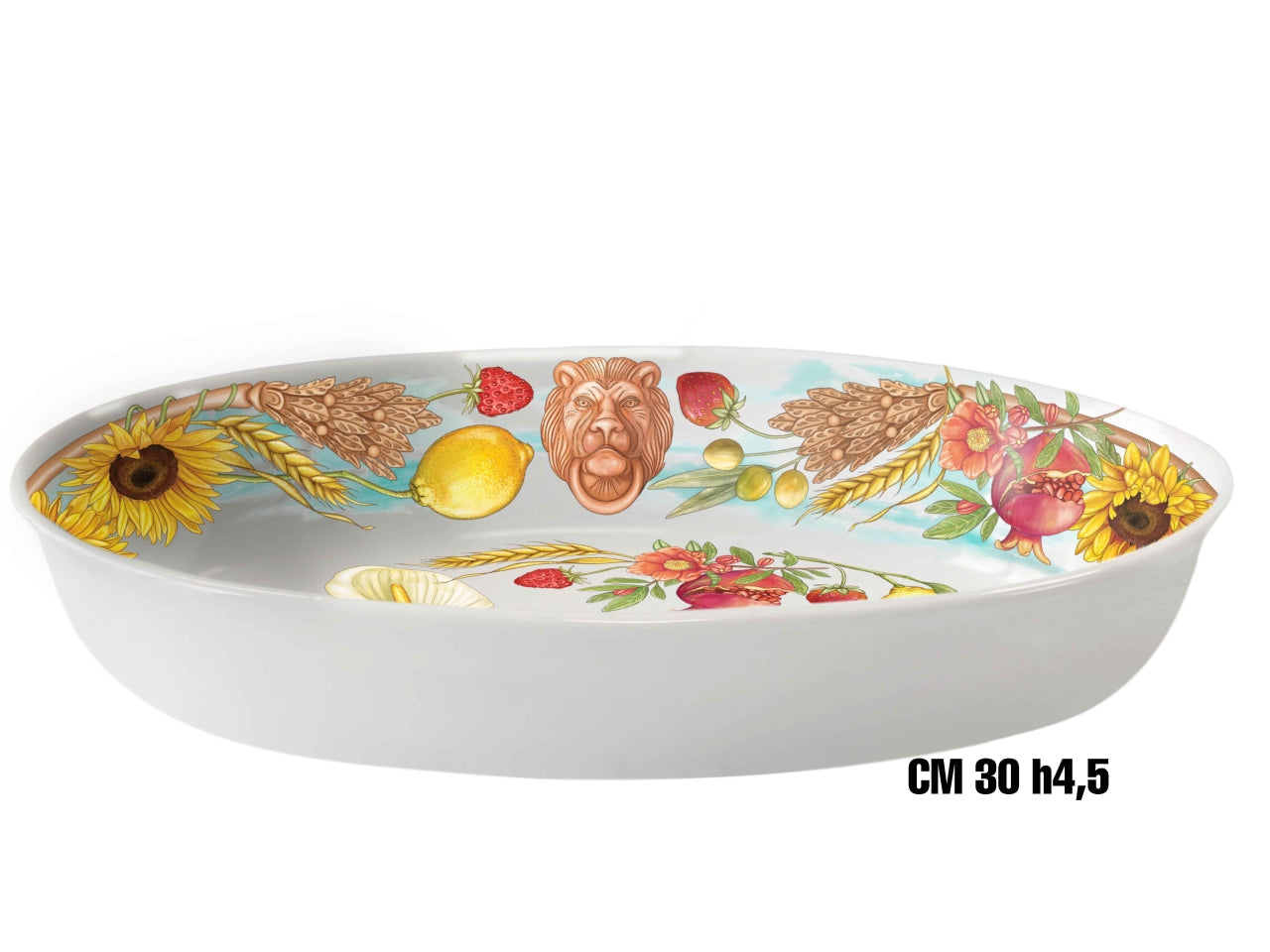 Terracotta ovalino melamina30xh.4,5cm