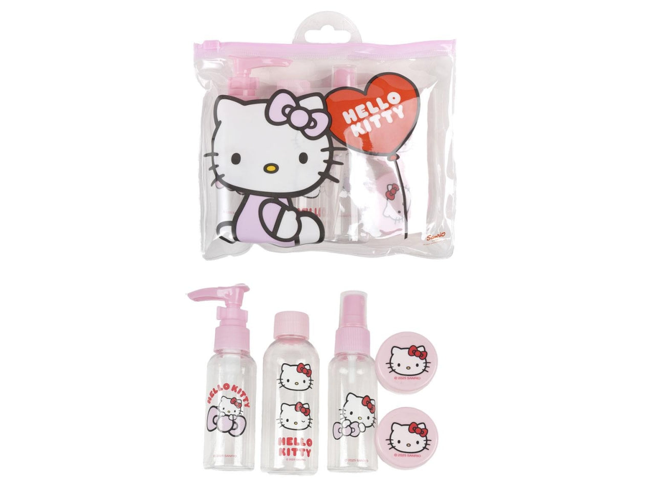 Hello kitty set igiene personale bottigliette da viaggio