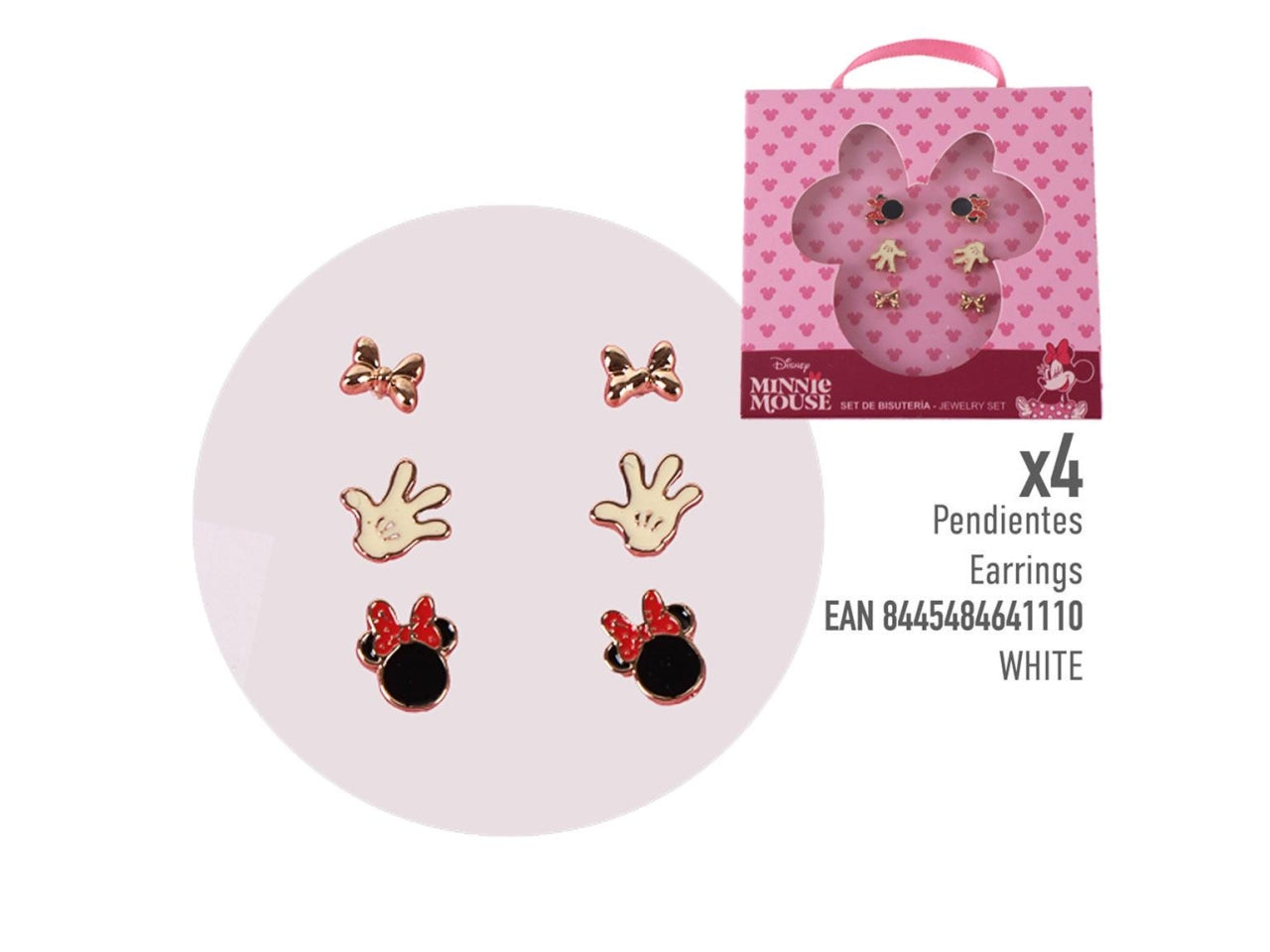 Minnie borsa trasparente con occhiali da sole e accessori per capelli