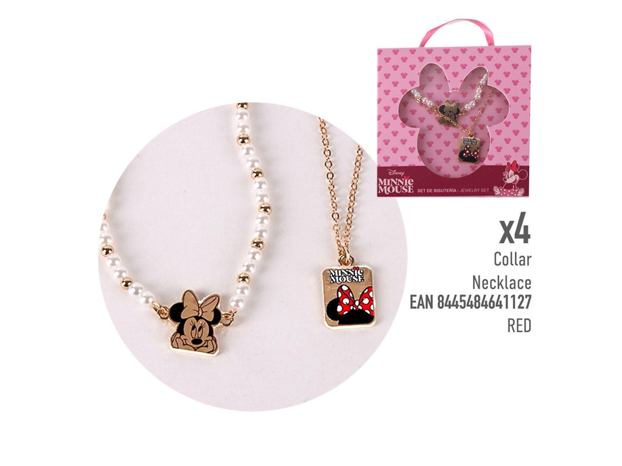 Minnie borsa trasparente con occhiali da sole e accessori per capelli