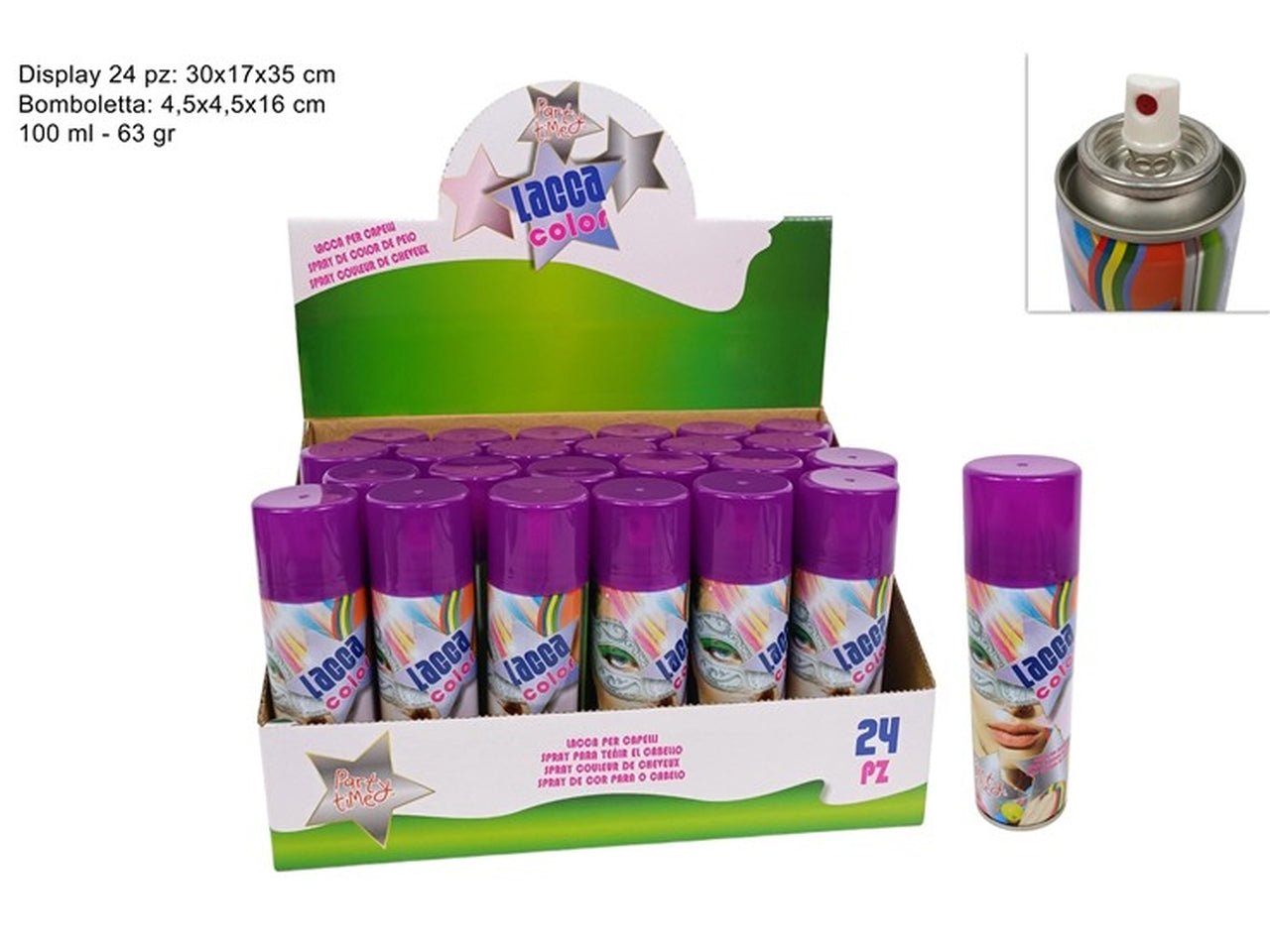 Lacca per capelli spray 100ml viola