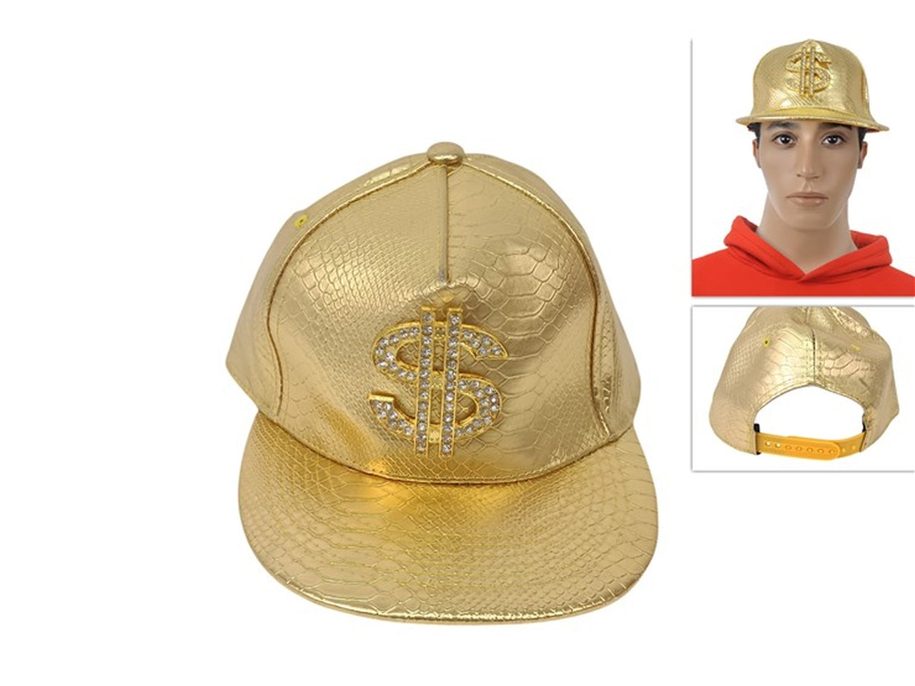 Cappello rapper oro