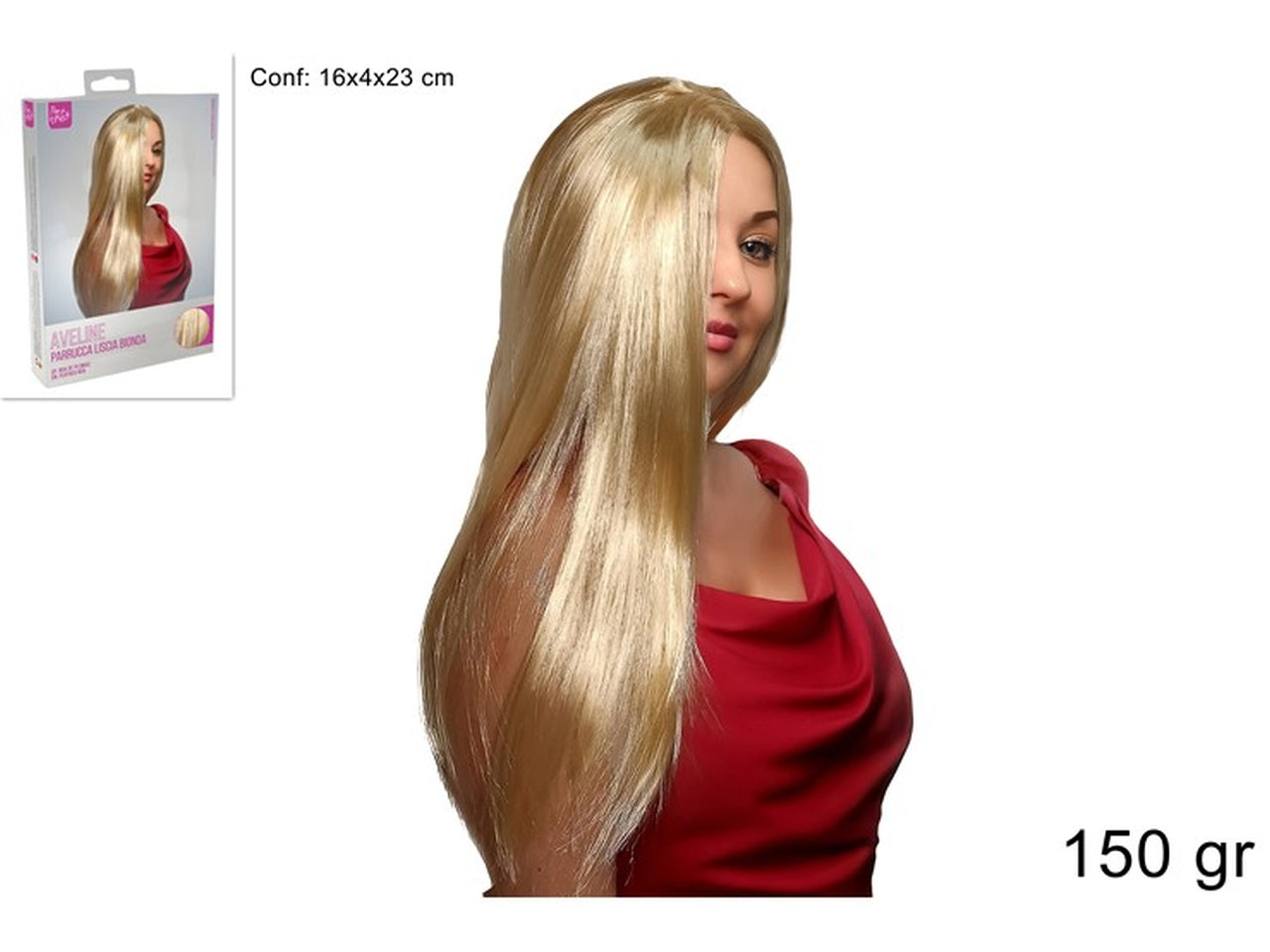 Parrucca lunga liscia bionda