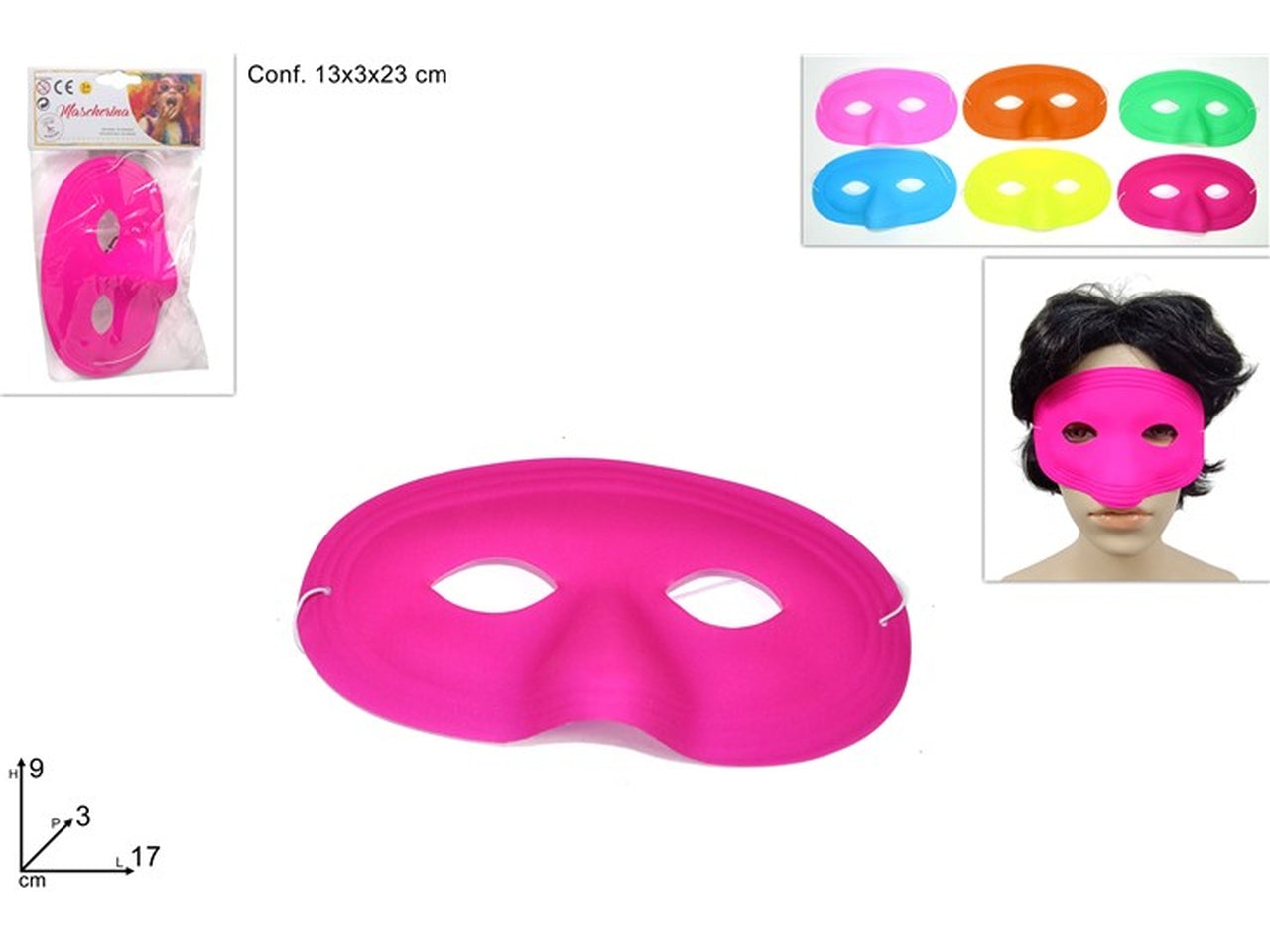 Mascherina fluo colori assortiti