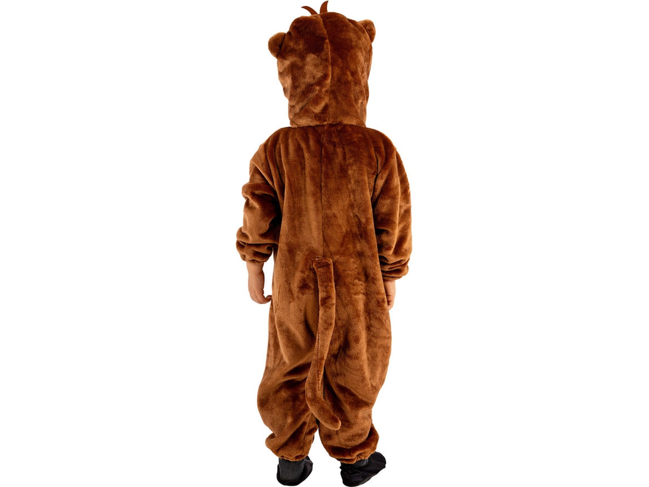 Costume scimmietta, tutina in pelliccetta con cappuccio taglia III 3anni