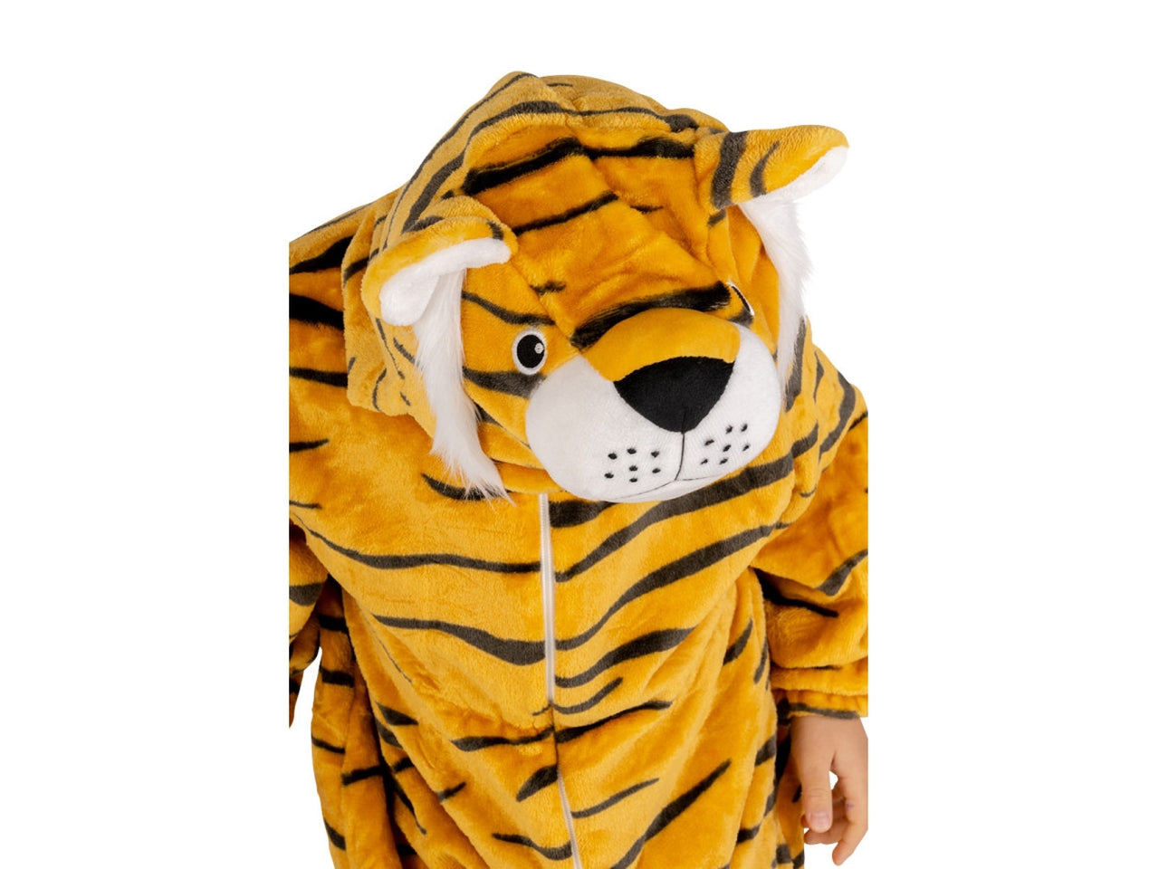 Costume tigrotto, tutina in pelliccetta con cappuccio taglia II 1-2anni