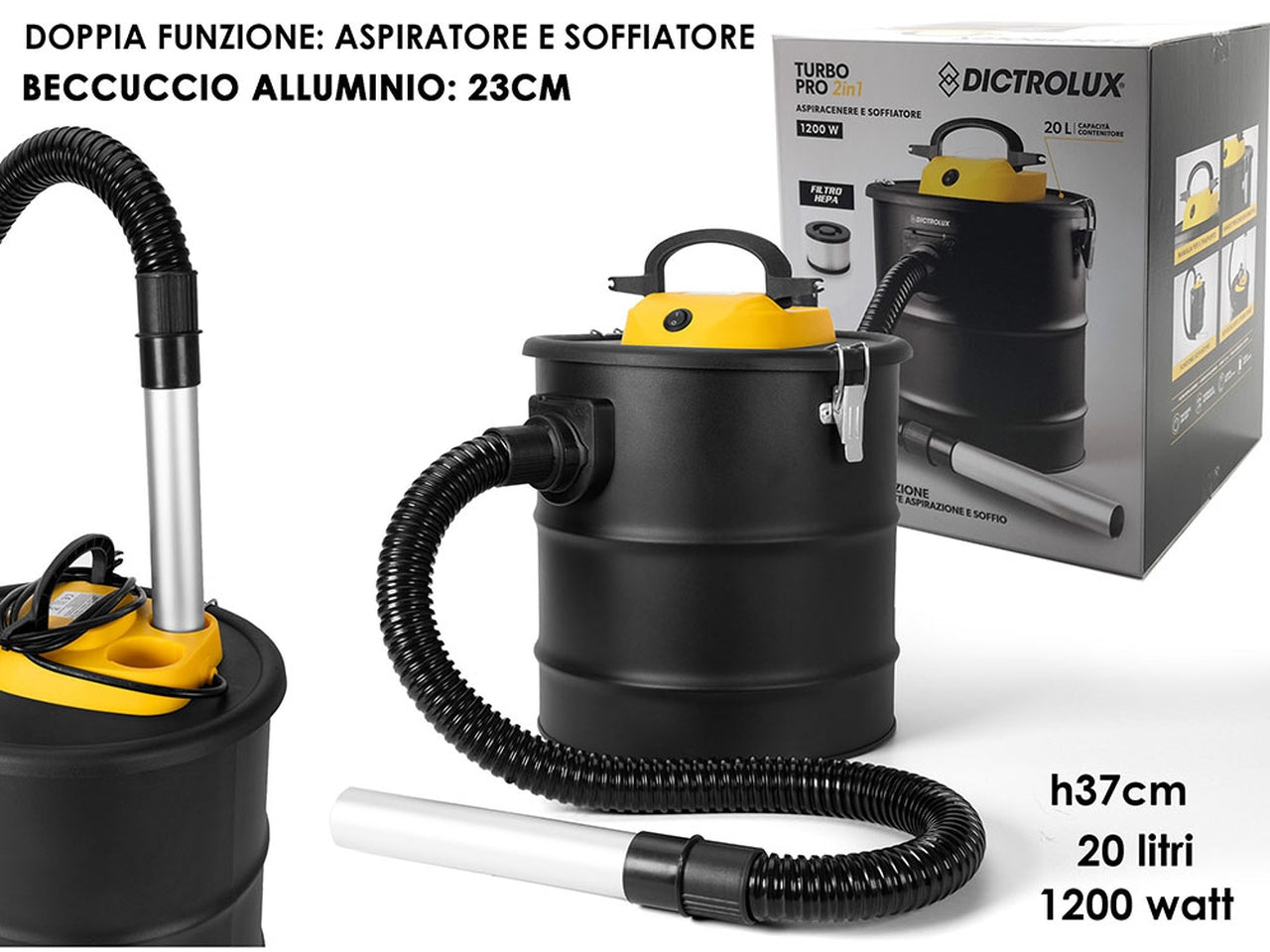 Aspiracenere turbo 20lt da1200w