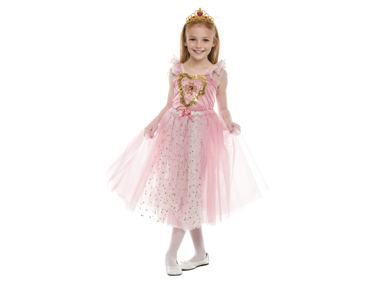 Costume Principessa Delle Fiabe Rosa taglia unica bimbi