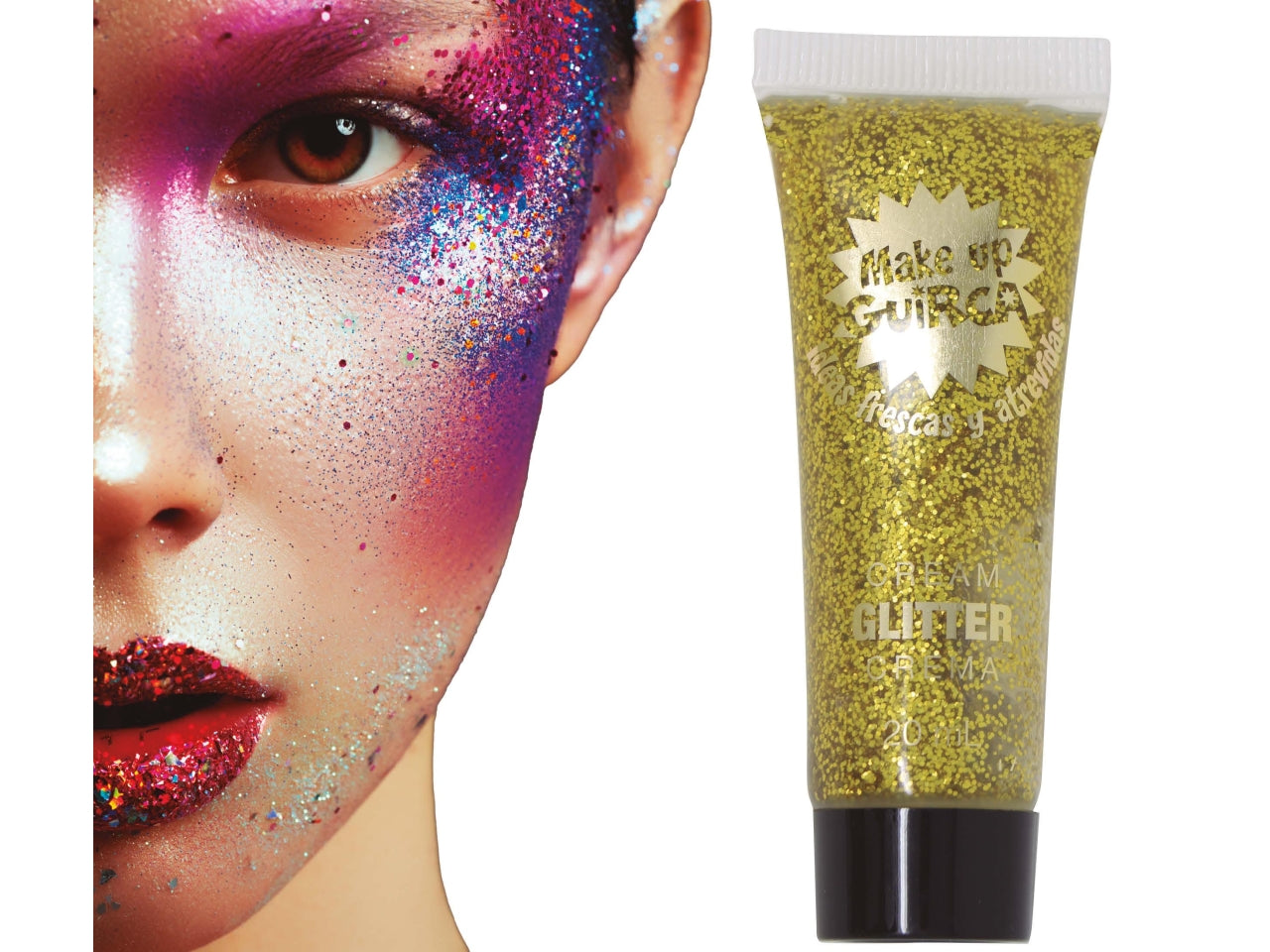 Tubetto glitter per corpo 20ml oro