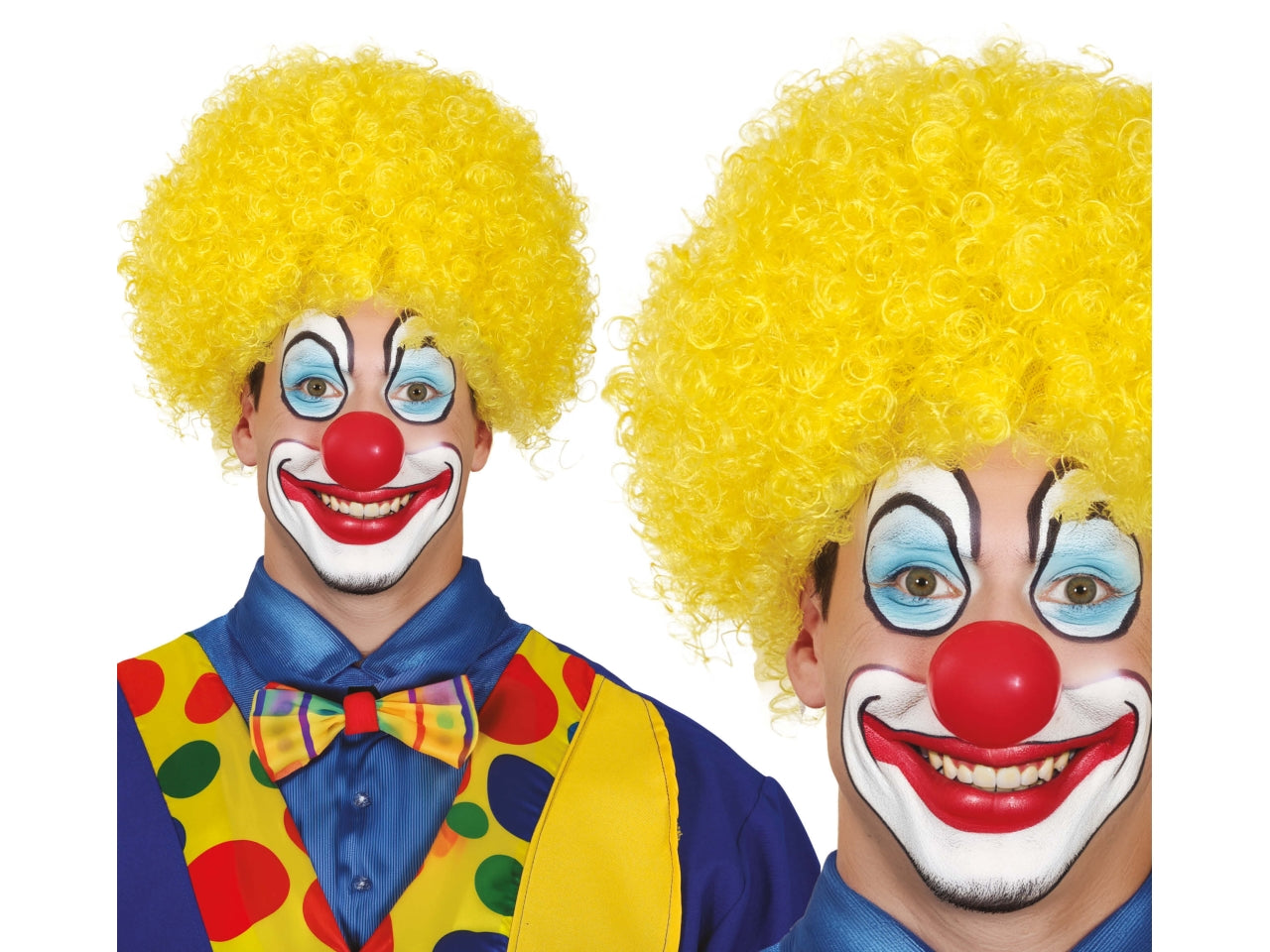 Parrucca riccia gialla