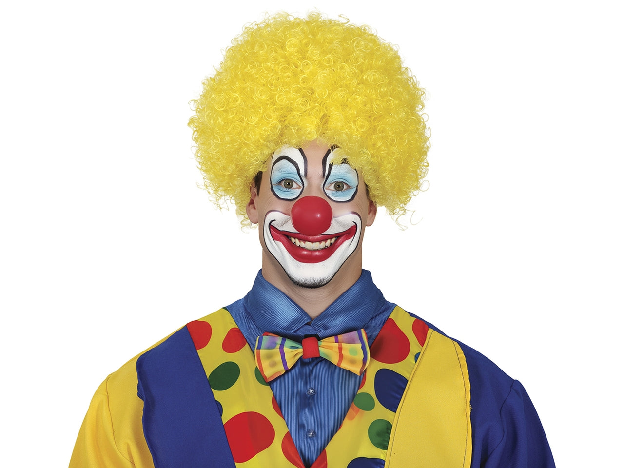 Parrucca riccia gialla