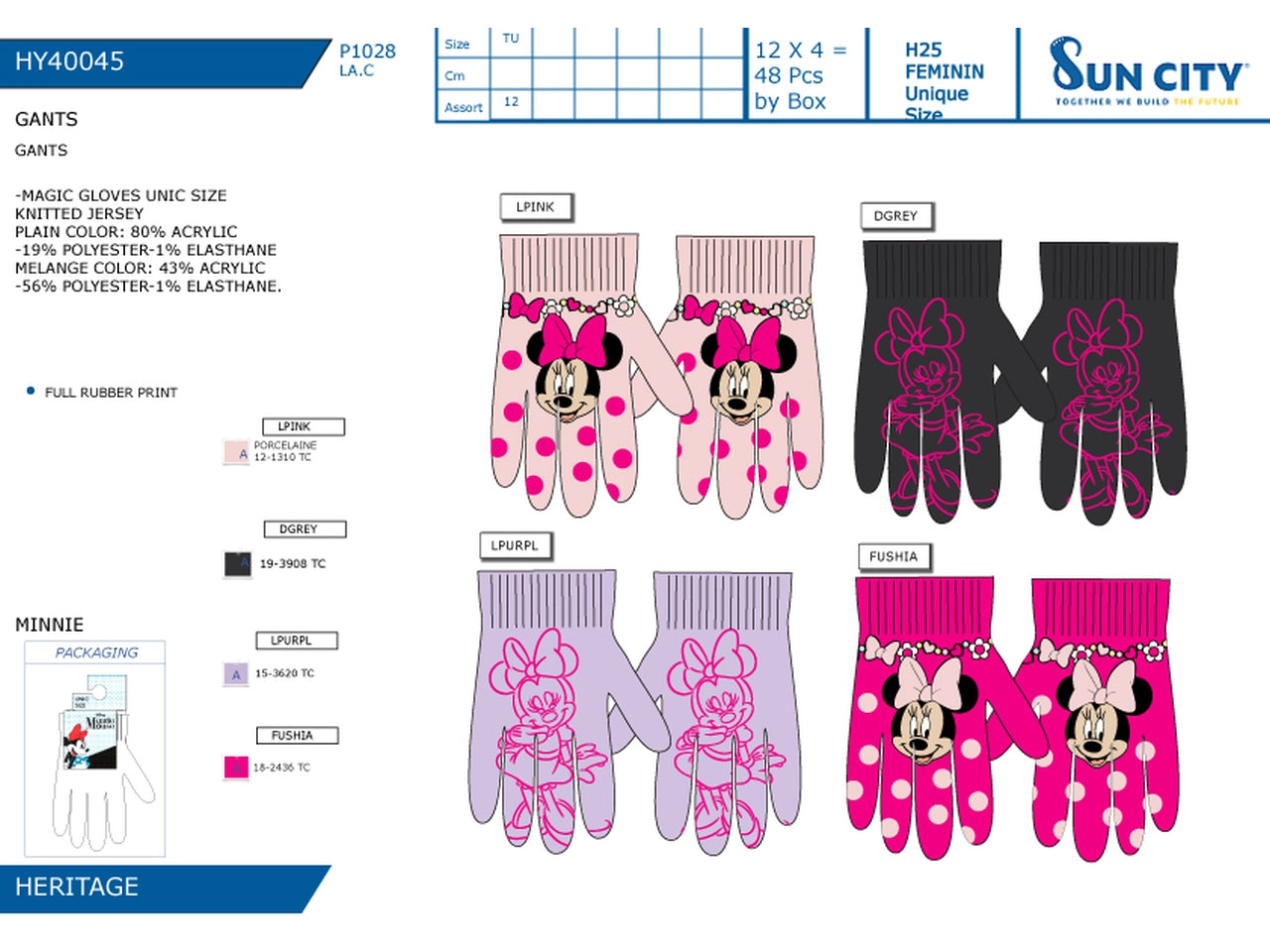 Minnie guanti