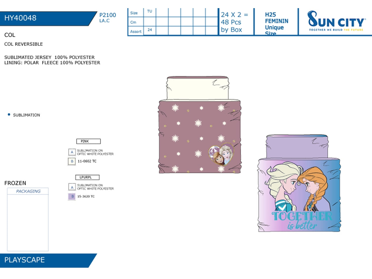 Frozen collo double face