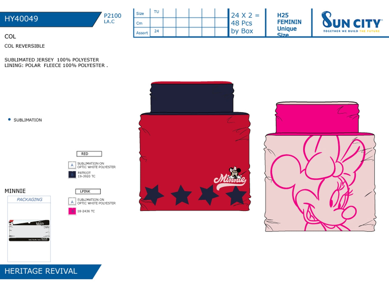 Minnie collo double face