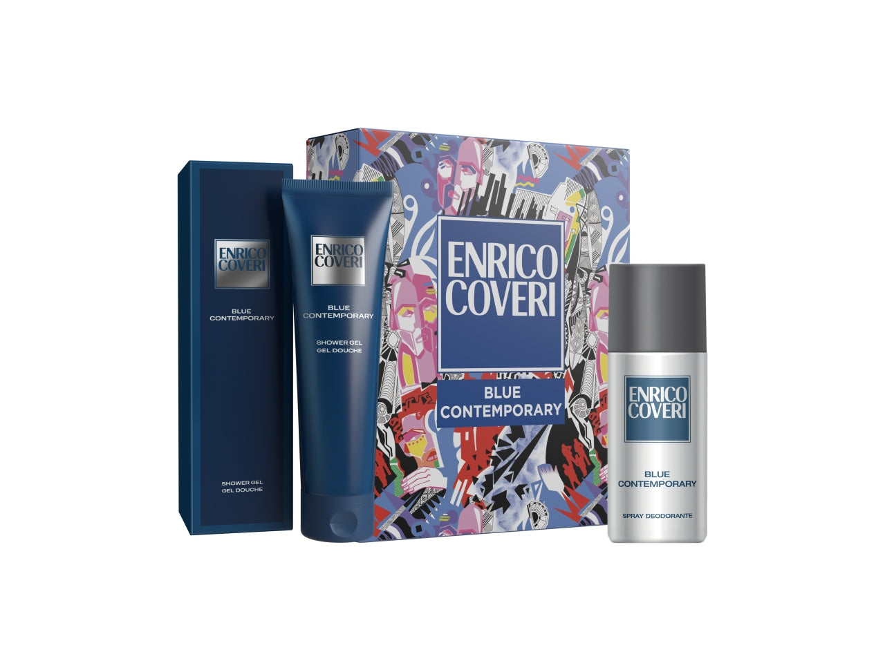 Coveri set Blue contemporary new 2024 shower gel deo