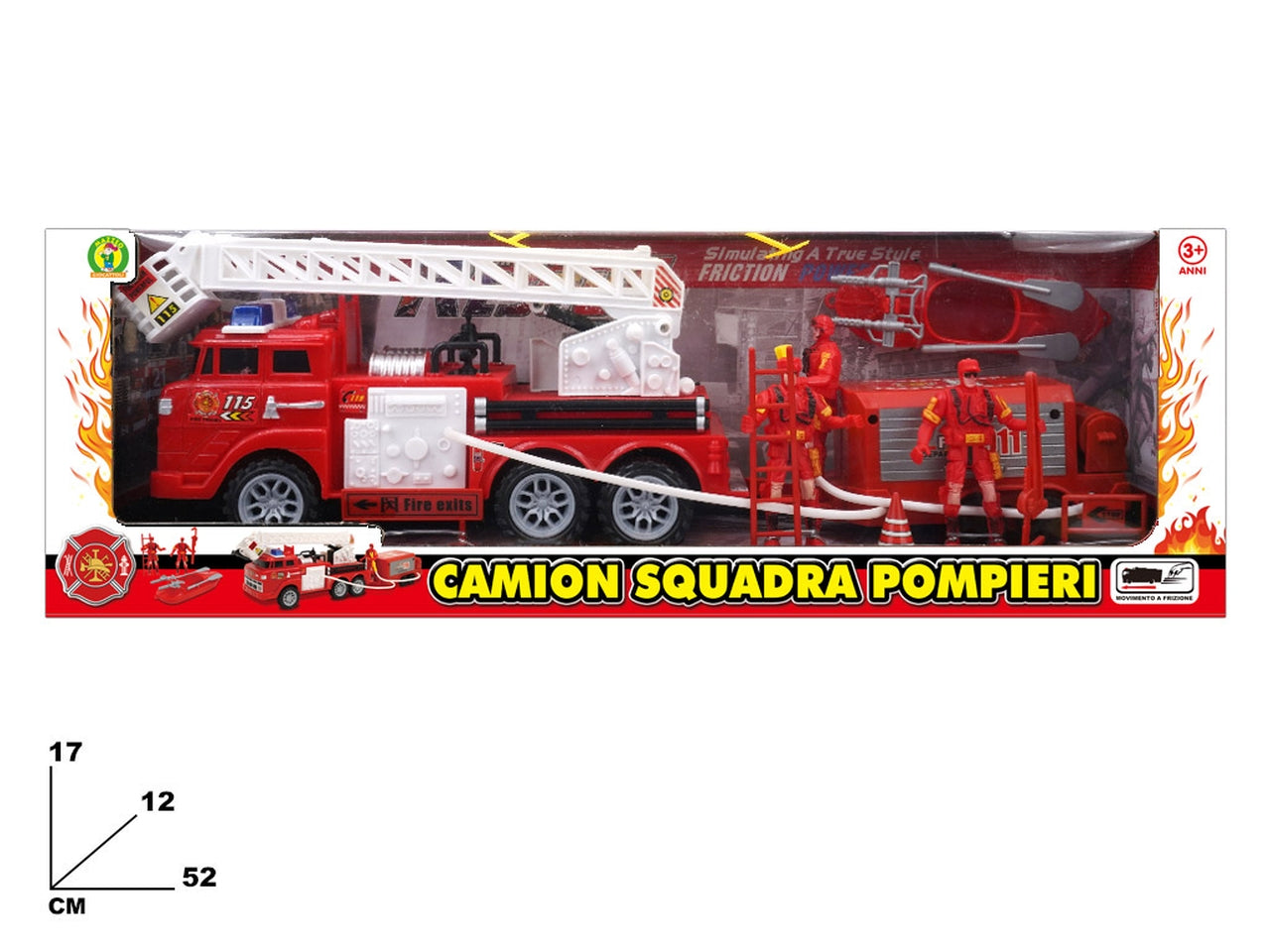 Camion squadra pompieri frizione