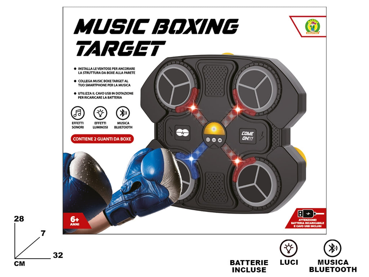 Music boxing target bambino