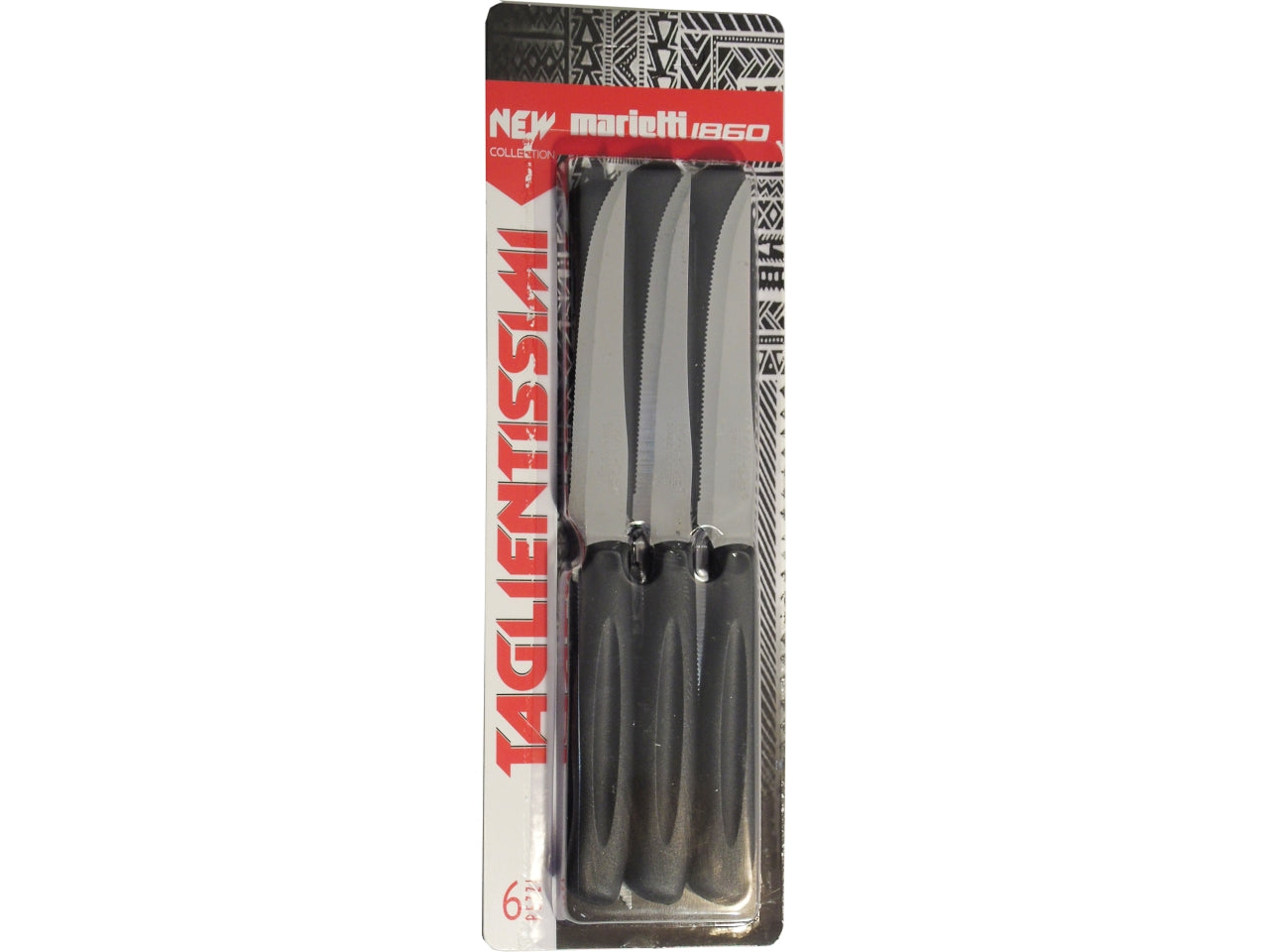 Coltelli da bistecca 11cm 6 pezzi nero