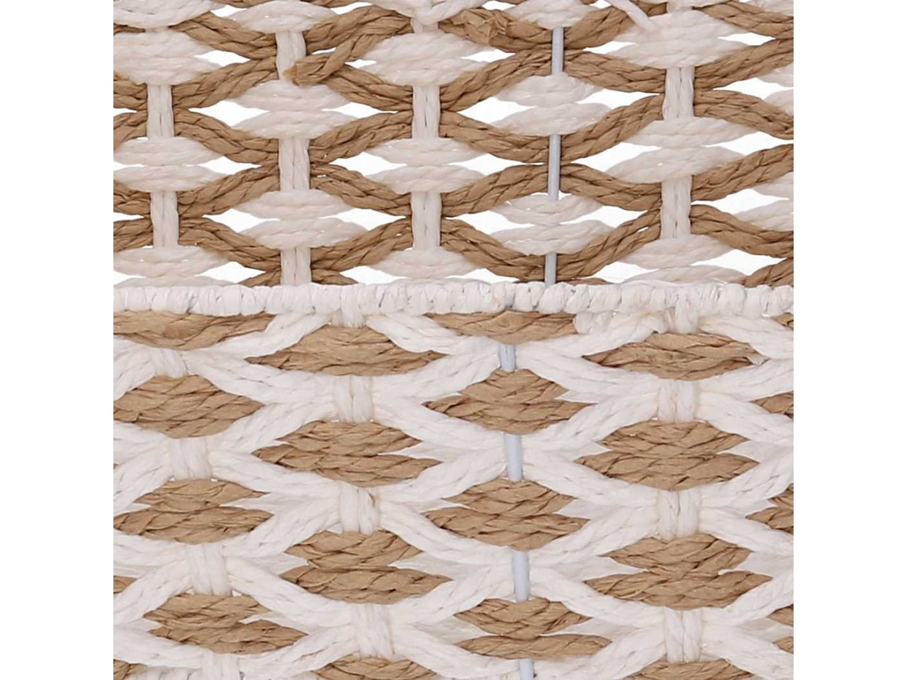 Cesta intrecciato naturale/bianco 43x31xh.11cm