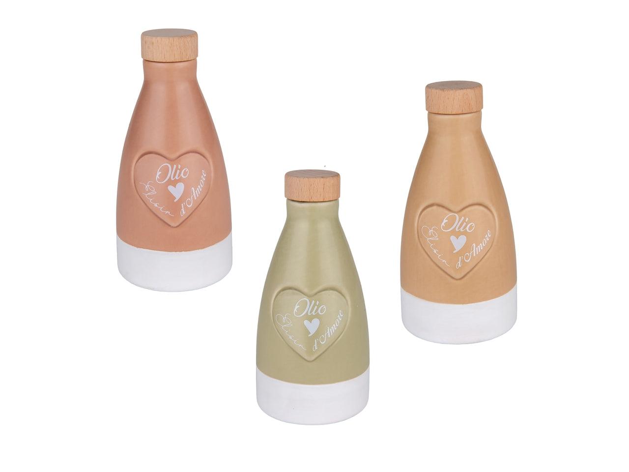 Elisir oliera in porcellana 13,5cm, 3colori assortiti