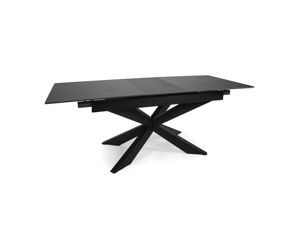 Tavolo Pepper allungabile antracite top pietra sinterizzata 160/200x90xh.76cm