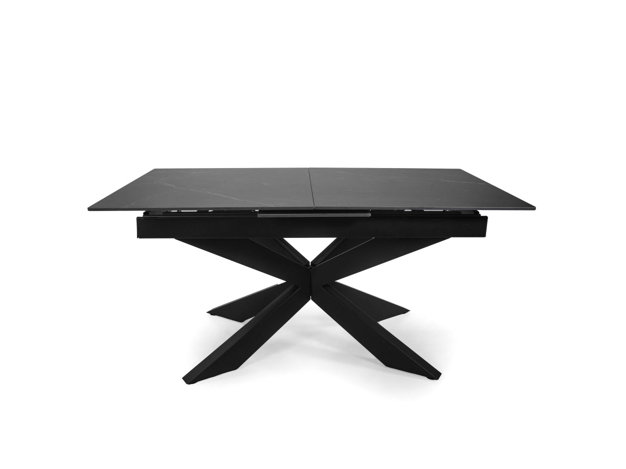 Tavolo Pepper allungabile antracite top pietra sinterizzata 160/200x90xh.76cm