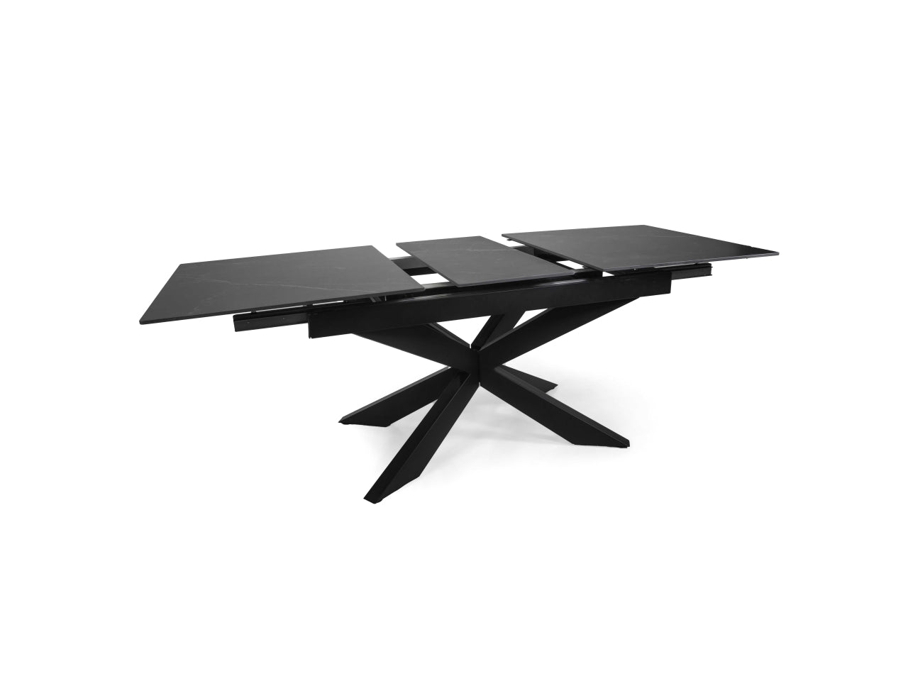 Tavolo Pepper allungabile antracite top pietra sinterizzata 160/200x90xh.76cm