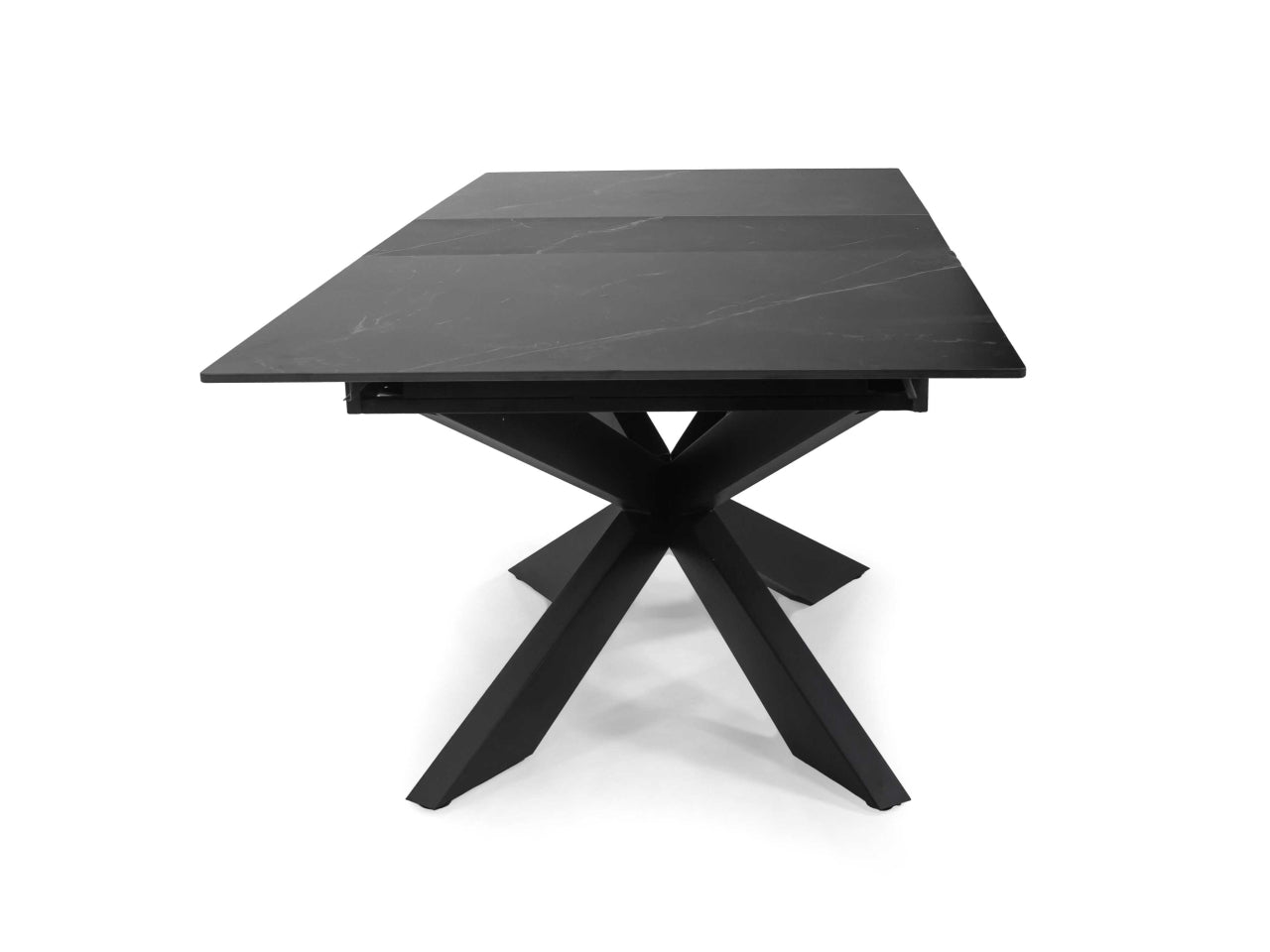 Tavolo Pepper allungabile antracite top pietra sinterizzata 160/200x90xh.76cm