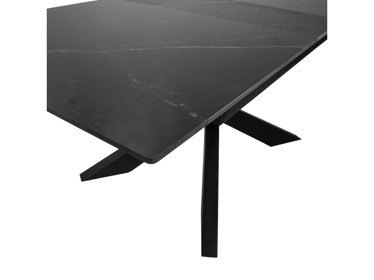 Tavolo Pepper allungabile antracite top pietra sinterizzata 160/200x90xh.76cm