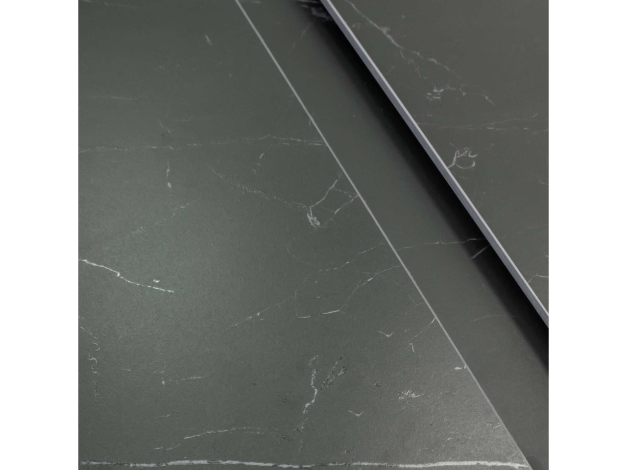 Tavolo Pepper allungabile antracite top pietra sinterizzata 160/200x90xh.76cm