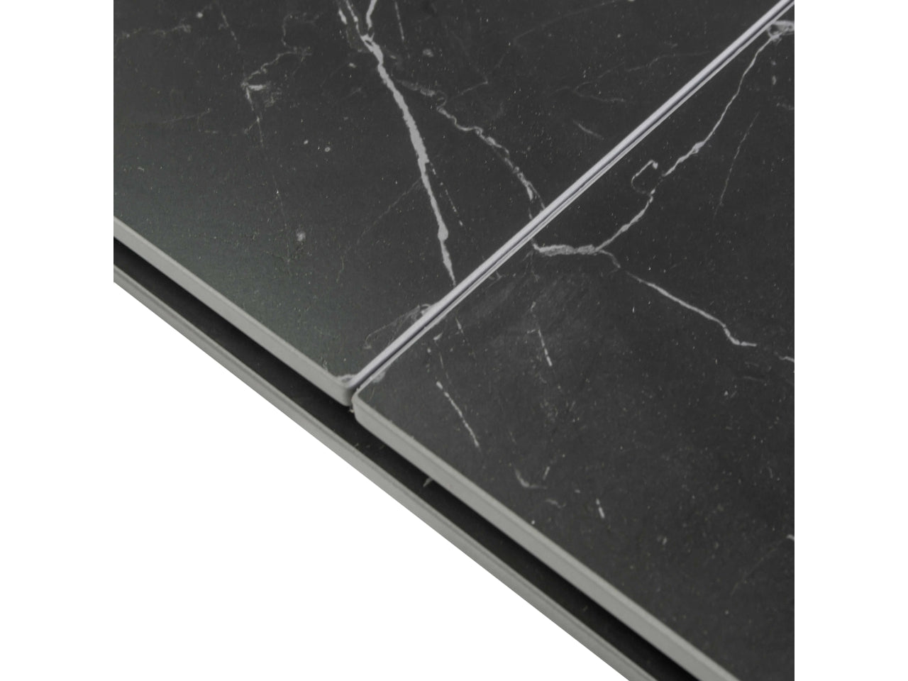 Tavolo Pepper allungabile antracite top pietra sinterizzata 160/200x90xh.76cm