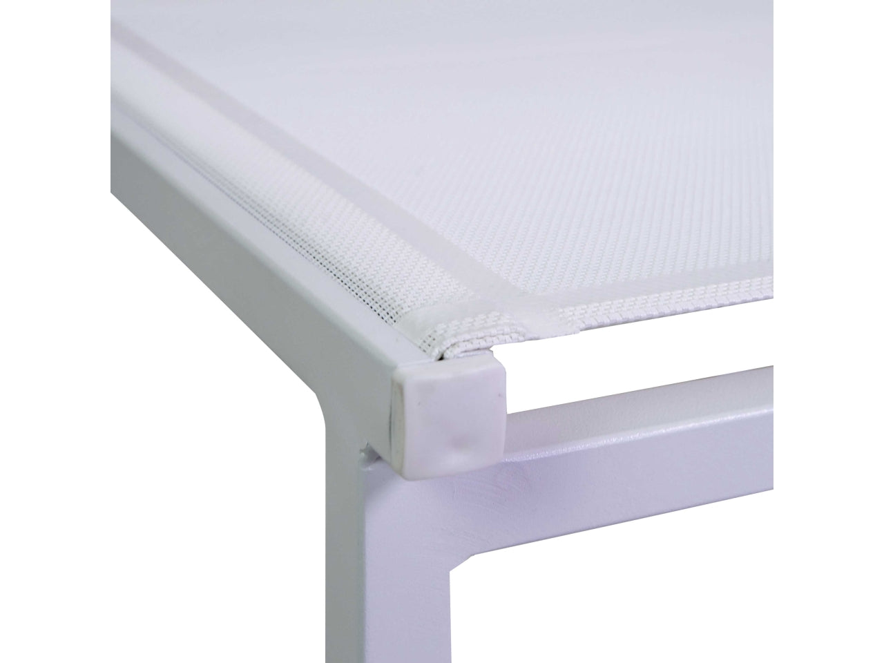 Sedia alluminio sullivan bianco con textilene bianco 55x46x.h43/88CM