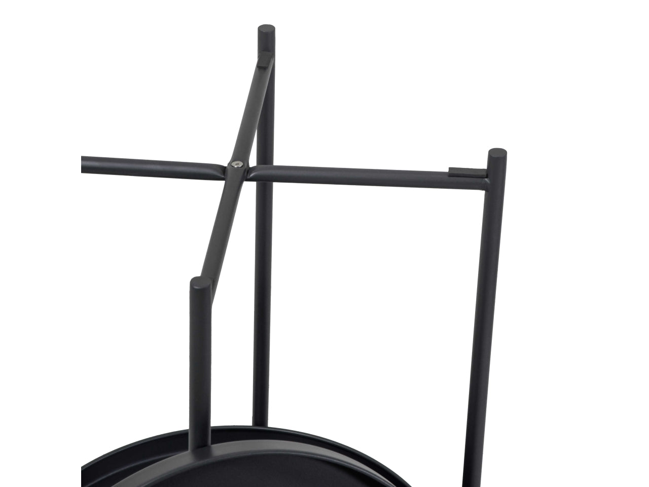 Tavolino metallo Hiro antracite tondo 2 piani d.40xh.50cm