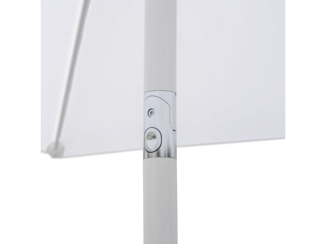 Ombrellone Arkansas in alluminio bianco con palo centrale 2,1x2,1xh.2,4mt, senza base