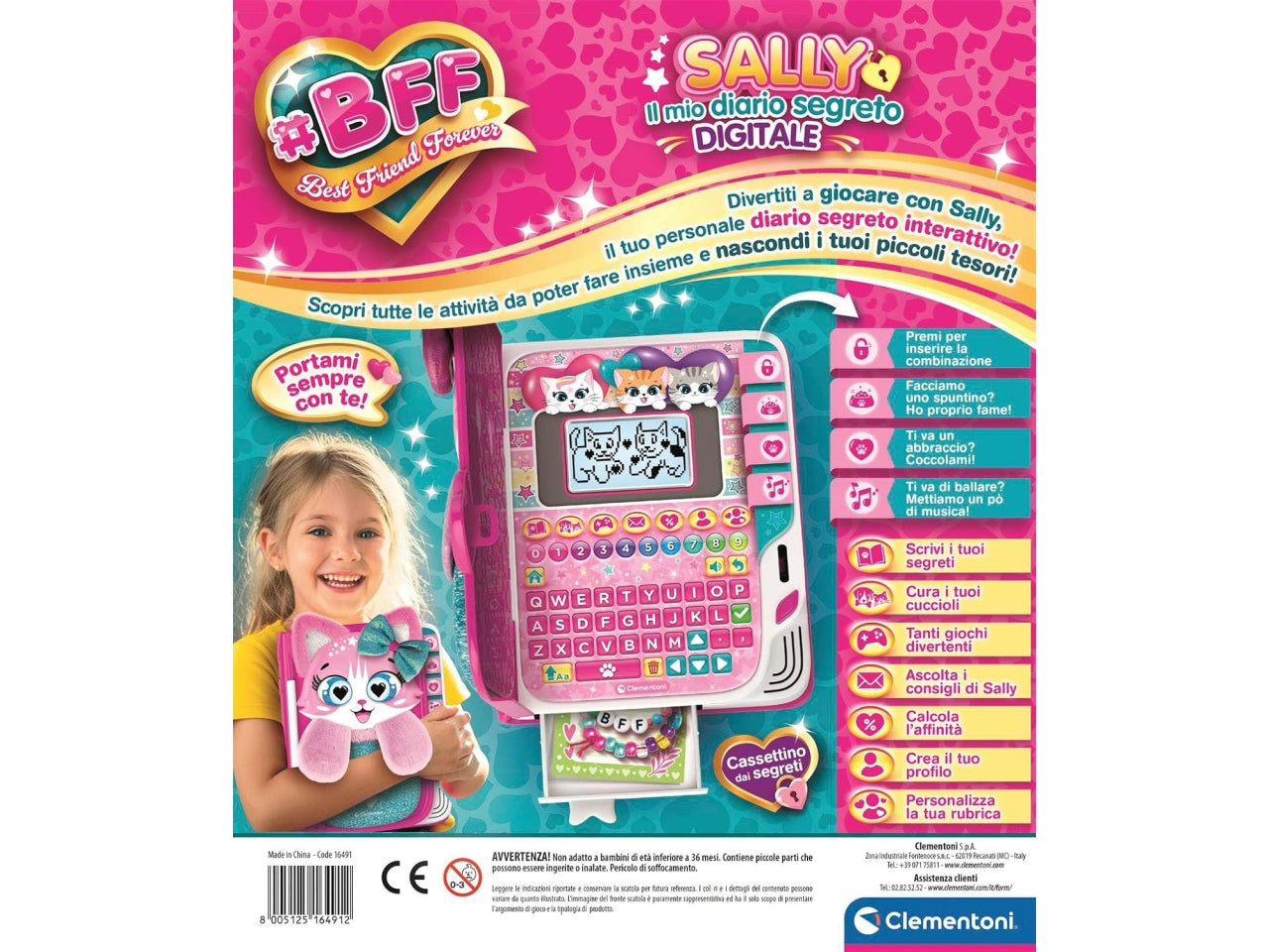 Clementoni bff sally digital lcd diary