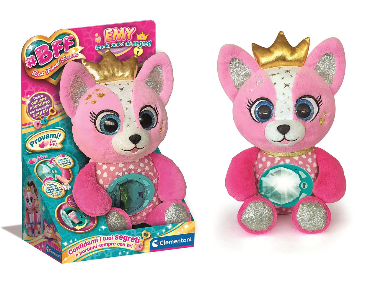Clementoni bff emy pink secret plush