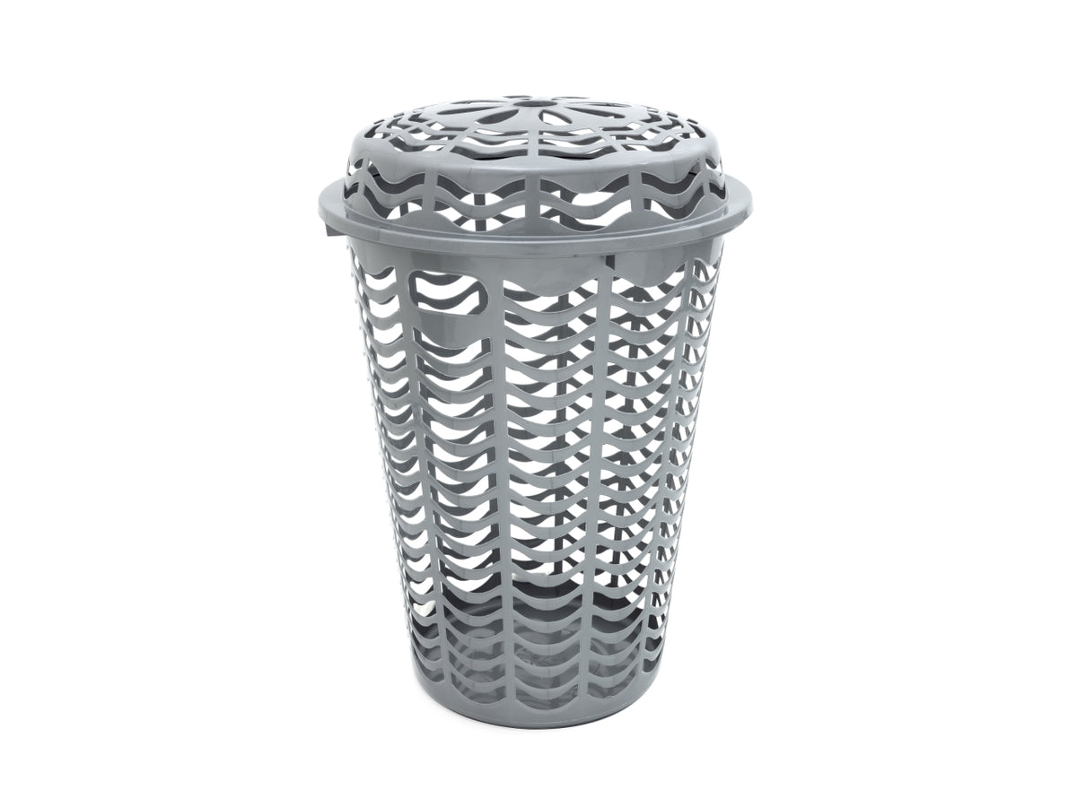 Cestone milleusi con coperchio 46xh.67cm silver