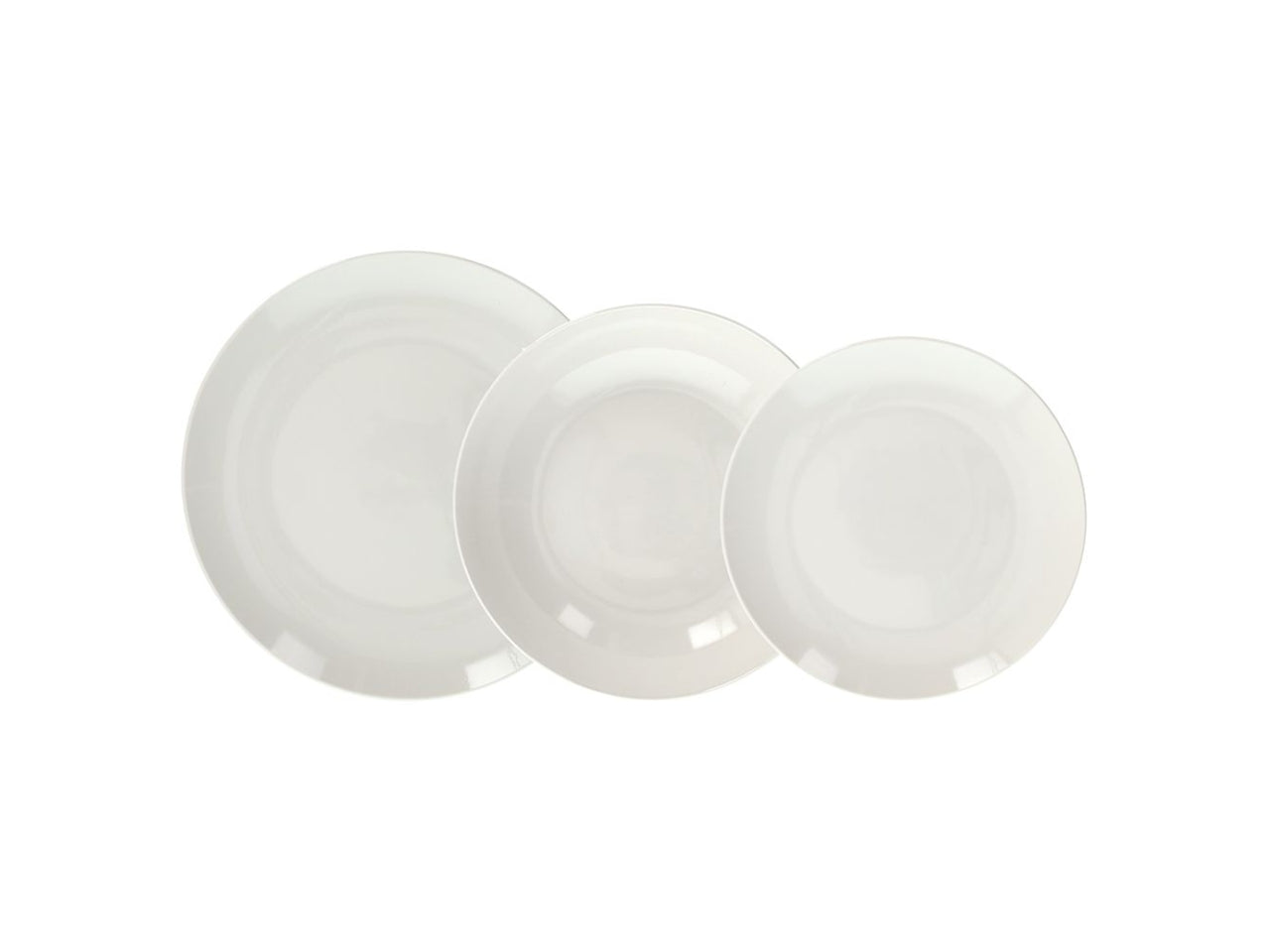 Linea modus servizio di piatti da 18 pezzi bianco