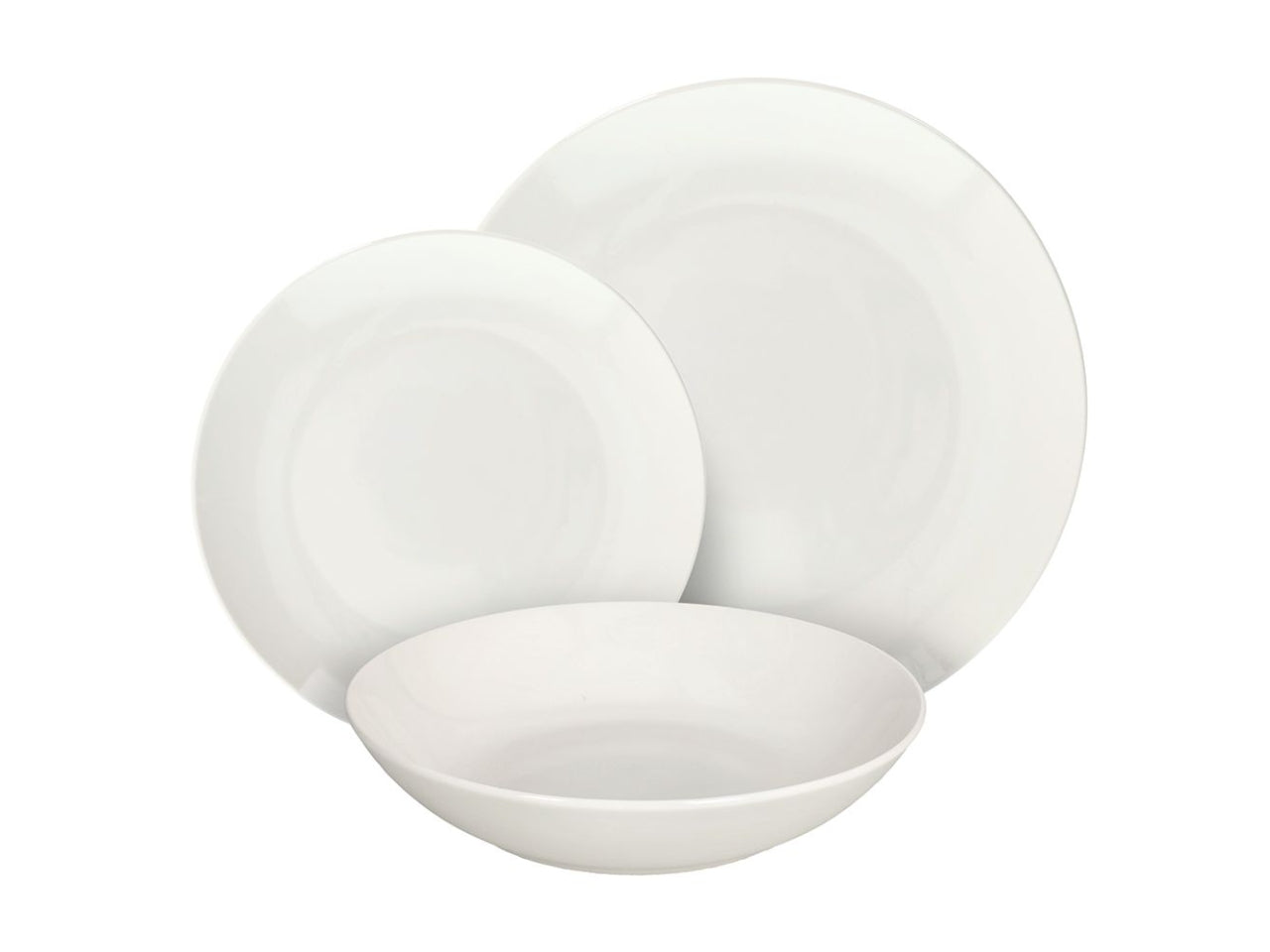 Linea modus servizio di piatti da 18 pezzi bianco
