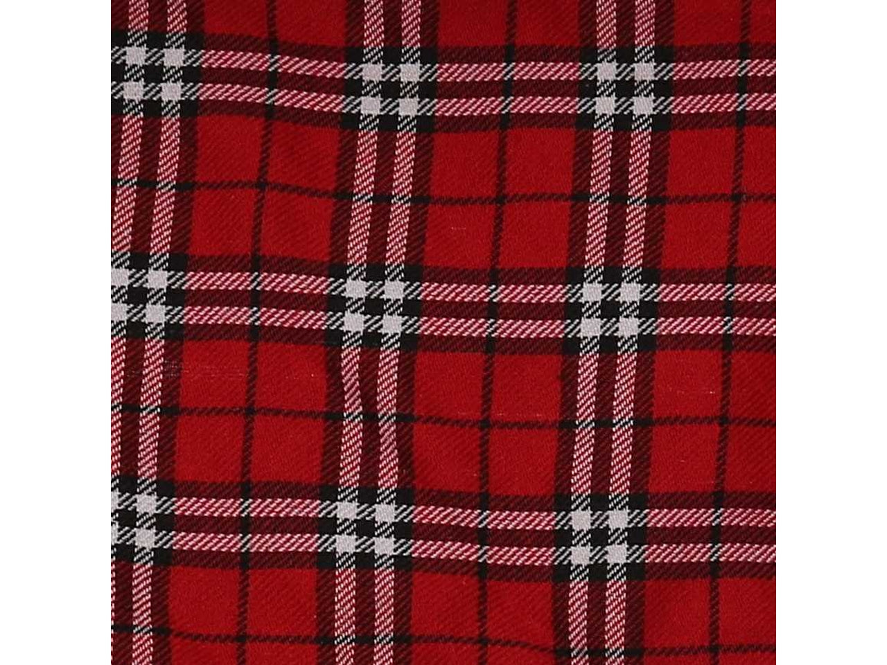 Cesta vimini naturale con fodera scozzese  rosso rettangolare cm40x30,5h13,5