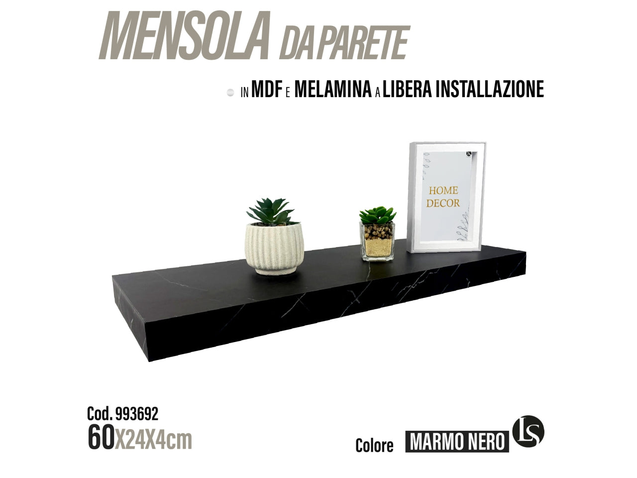 Rus mensola mdf 60x24x3,8cm